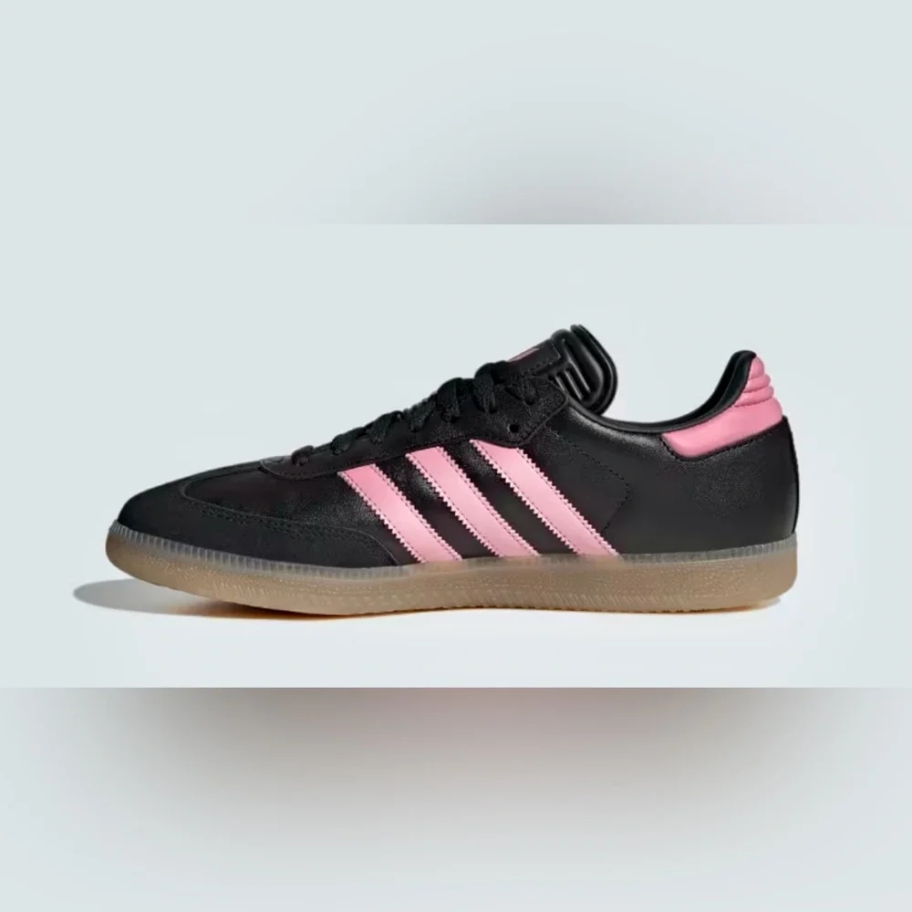 NIB ADIDAS MESSI SAMBA MENS INDOOR SOCCER LEATHER SHOES CORE BLACK/PINK SZ10 - Picture 9 of 17